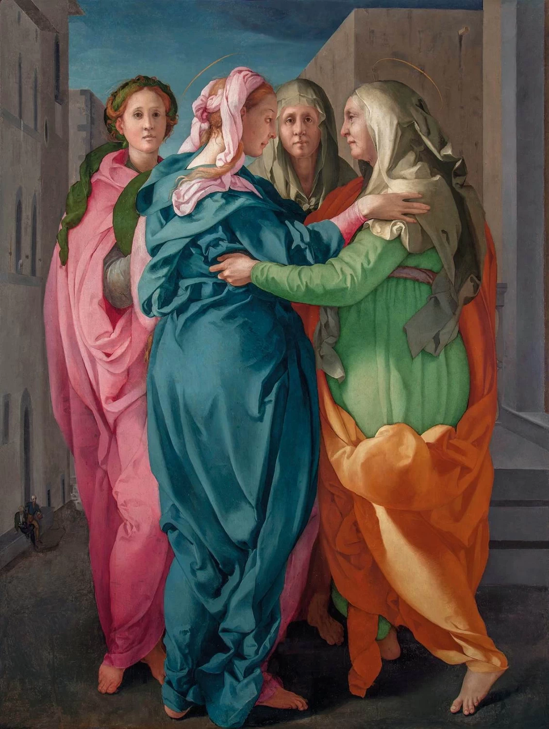 La visitazione. Maria e Elisabetta con due ancelle - Chiesa di San Michele, Carmignano, Prato